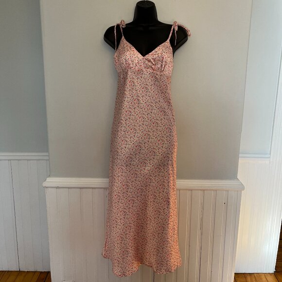 NWT Princess Polly Pink Floral The Veronica Midi Slip Dress, Size 2 - Picture 2 of 10